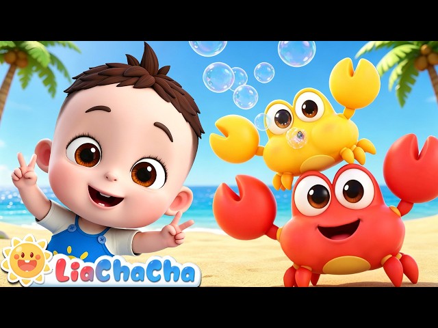 The Little Crab Song 🦀 | Fun Ocean Animal Song for Kids | LiaChaCha Nursery Rhymes