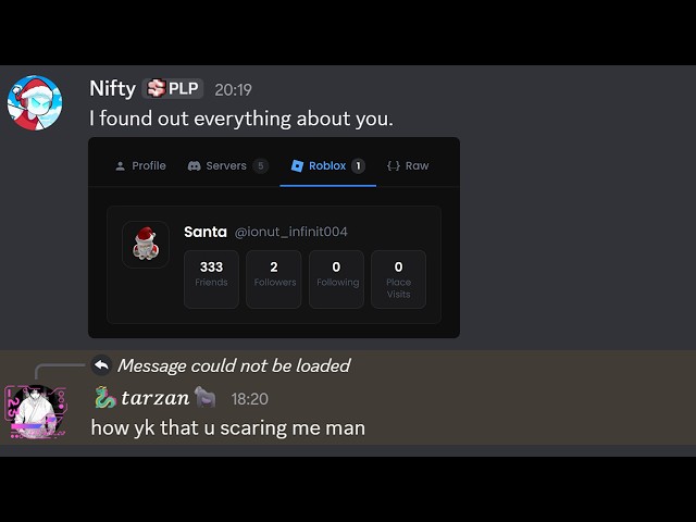 Telling A Robux Scam Server That I Actually Found Their Information!