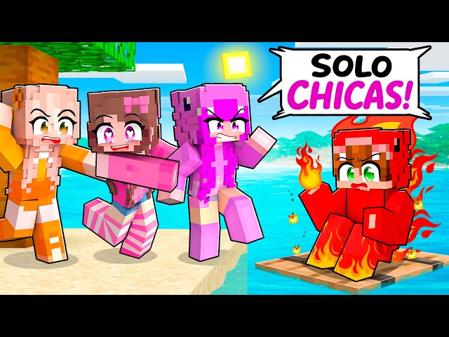 ONE ELEMENTAL on an ALL GIRLS ISLAND in Minecraft!