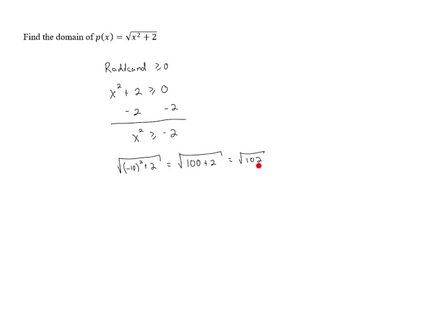 Intro to Functions (Domains w/interval notation) - Problem 4