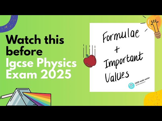 Physics Formulas & Values You NEED to Know! 💡 | Last Min Revision Before Your exam