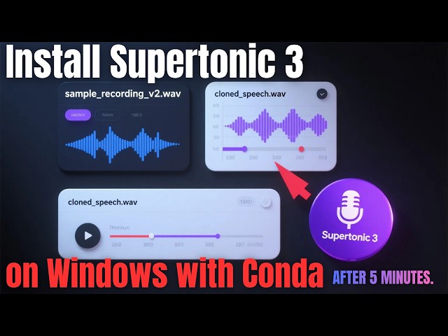 Install Supertonic 3 TTS on Windows with Conda