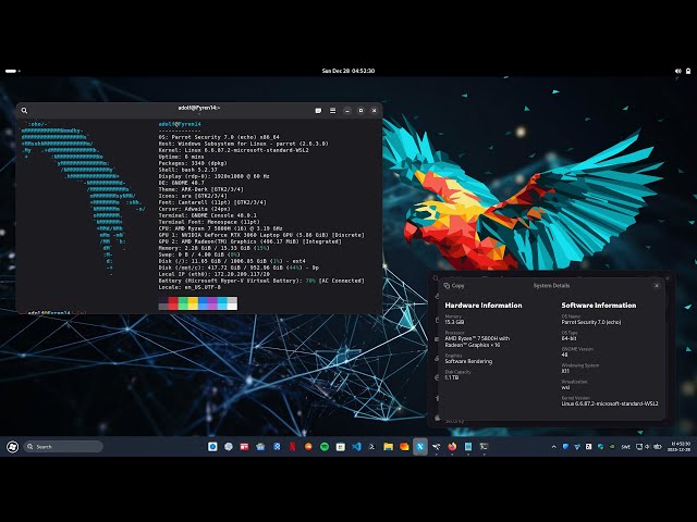Parrot 7.1 and GNOME - Install GNOME via WSL2 and Parrot OS 7.1 - Windows - Linux - YouTube - 2026