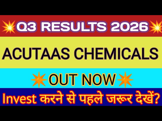 Ami Organics Q3 Results 🔴Acutaas Chemicals Results 🔴Ami Organics Share🔴Acutaas Chemicals Latest News