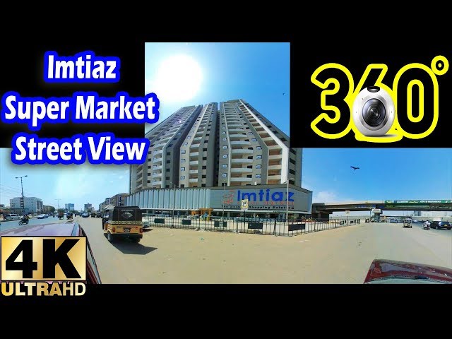 #Karachi : Johar Mor to Imtaiz Super Market street View 360° VR Video #4K Ultra HD