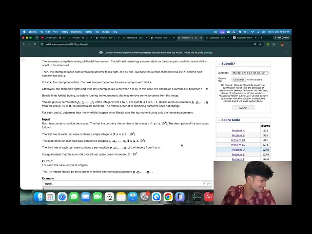 Codeforces Round 1120 (Div. 2) | Teja - Smart | A B C1 : (