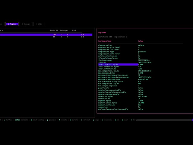 KConduit is an open-source Kafka CLI and terminal UI (TUI) for Apache Kafka