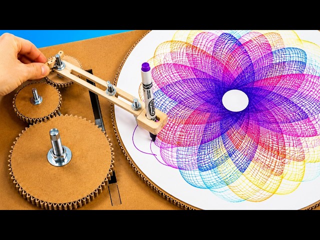 🤯 This DIY Machine DRAWS by Itself! 🎨 Amazing Cardboard Art