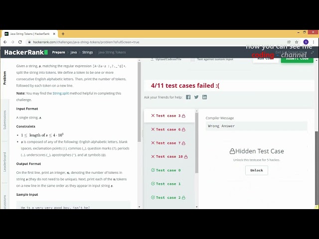 HackerRank - Java #19 - Java String Tokens