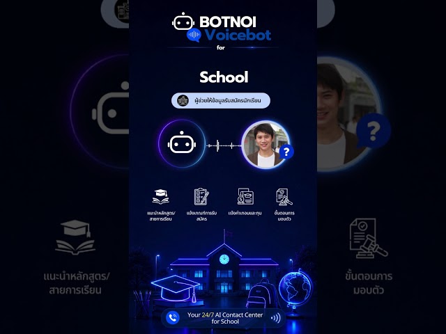 BOTNOI Voicebot for School Live Demo