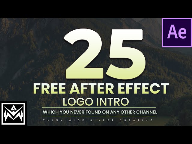 Best 25 Logo Intro After Effects Template Free Download | Copyright Free