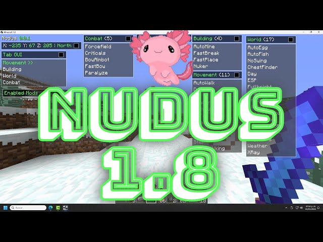 The best HACK for Minecraft - Nodus 1.8 | 10 YEARS AGO.