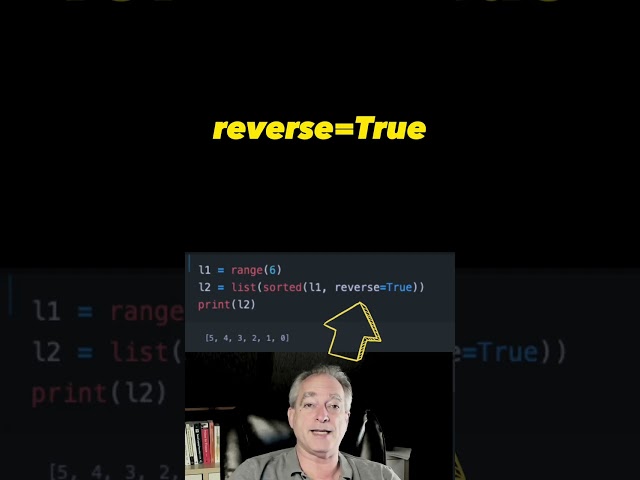 Sort a Python list in reverse order #python #shorts