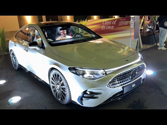 MERCEDES CLA Petrol/Hybrid 2026 AT NIGHT - epic ILLUMINATED GRILLE, LIGHTS & ambient lighting