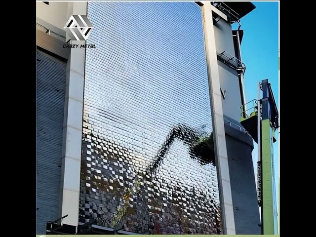 Kinetic Facades Installation site   #architecture #buildingprojection #facadedesing #home