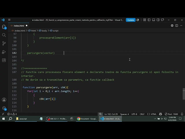 25 functii a unsprezecea parte creare metoda pentru callbacks myFilter