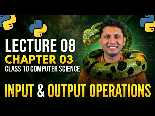 Input and Output in Python print & input  Class 10 Computer New Book 2026  Lec 8