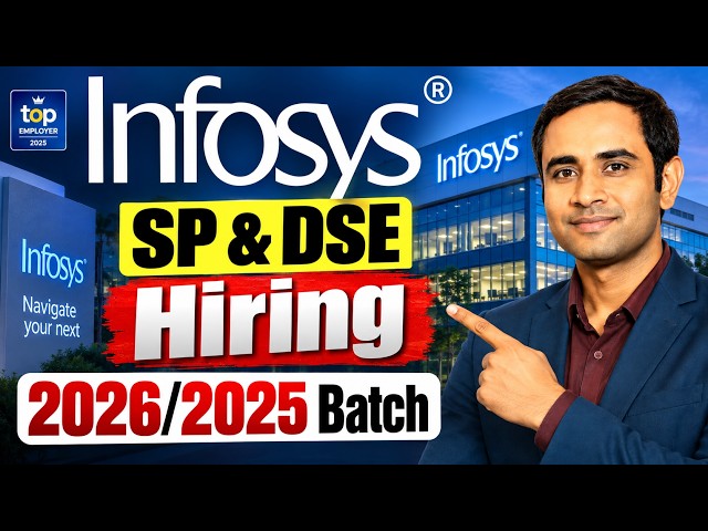 Infosys SP & DSE Hiring update 2026/2025 | Exam 11/10/2026 - 25/10/2026