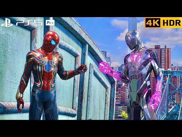 (PS5 PRO) MCU Nanotech Spiderman 2 Fight Kraven Hunters | 4K HDR |