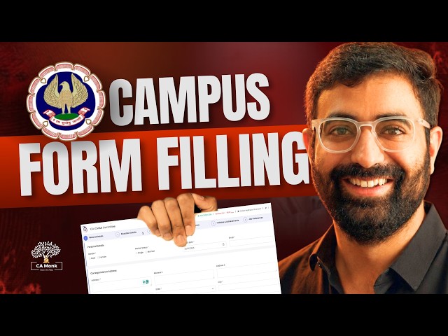 ICAI Campus Placement Form Filling 2026 | Live Step-by-Step Guidance for May'26 CAs