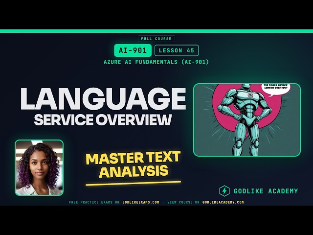 AI-901 Azure AI Fundamentals · Lesson 45: Master Azure Language Services Basics