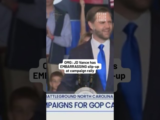 OMG: JD Vance has EMBARRASSING slip-up at campaign rally