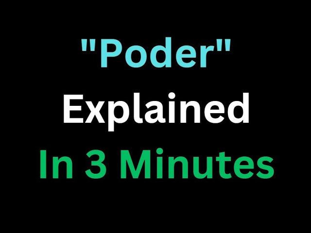 El verbo “poder” explicado en 3 minutos