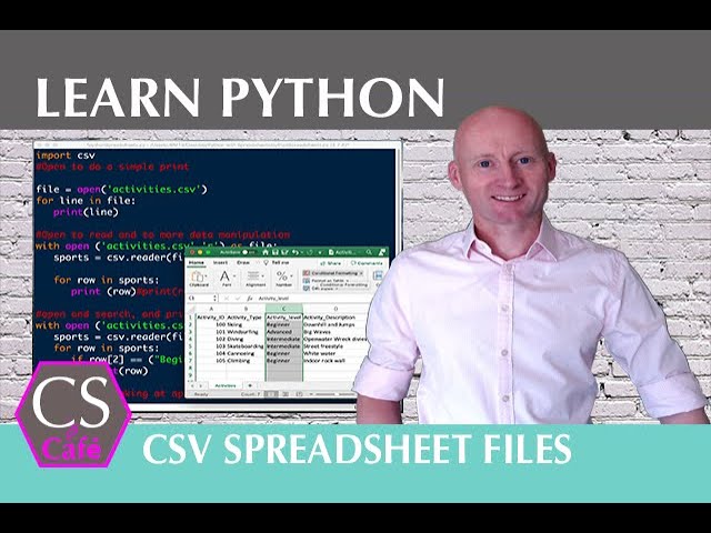 1: CSV FILES WITH PYTHON - AN INTRODUCTION: How to view, print and search for data in a CSV file.