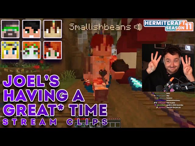 @SmallishBeans "Loves" Spending Time With Other Hermits | Stream Clips | Hermitcraft Season 11