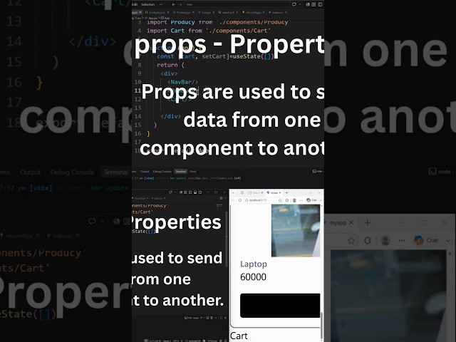 Props in React.js Part 1 #tutorial #coding #react #shorts #trending #tamil