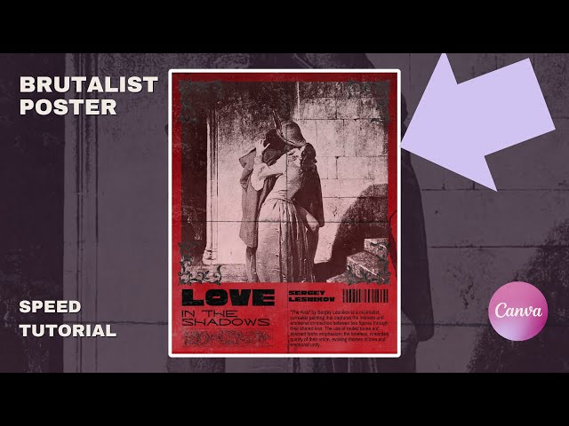 How to Create Brutalism Poster Design in Canva | Canva Tutorials