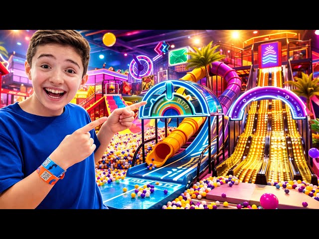 Indoor Playground Adventure for Kids ⚽️ Oliver and Lucas Visit an Indoor Adventure Park for Kids 🎟️ 
