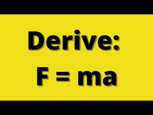 Derive f=ma (Newton's Second Law derivation)