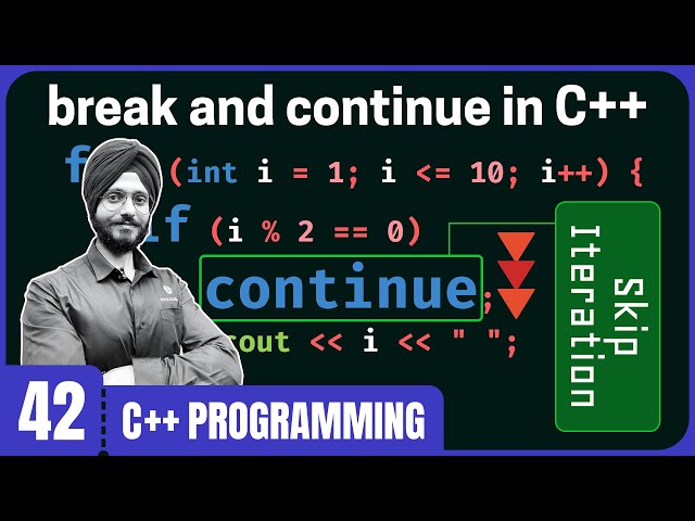 break and continue Statements in C++