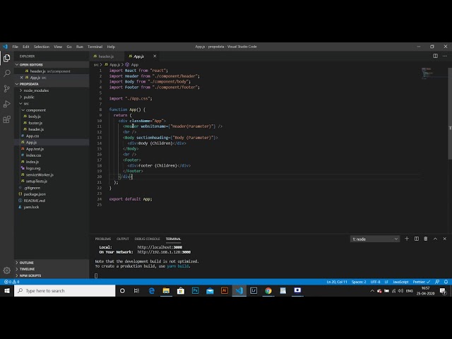 How to Pass Data From Parent Component to Child Component in React JS