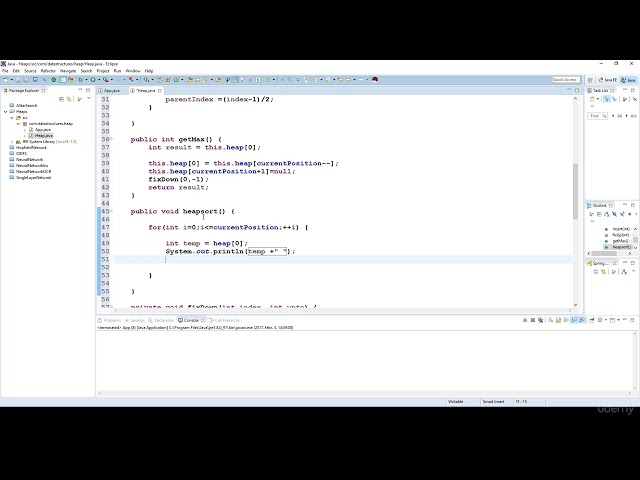 Heap implementation   heapsort