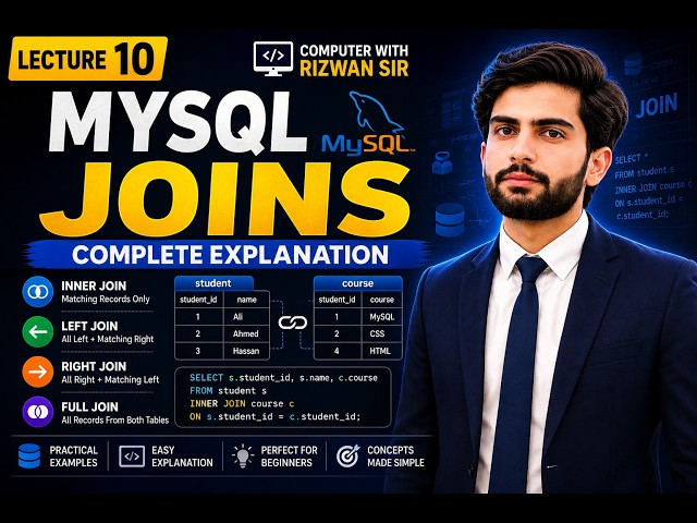 SQL JOINs in MySQL  INNER, LEFT, RIGHT and FULL JOIN Explained  MySQL Tutorial for Beginners