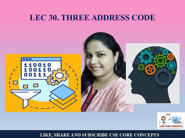 Lec. 30 THREE ADDRESS CODE GENERATION