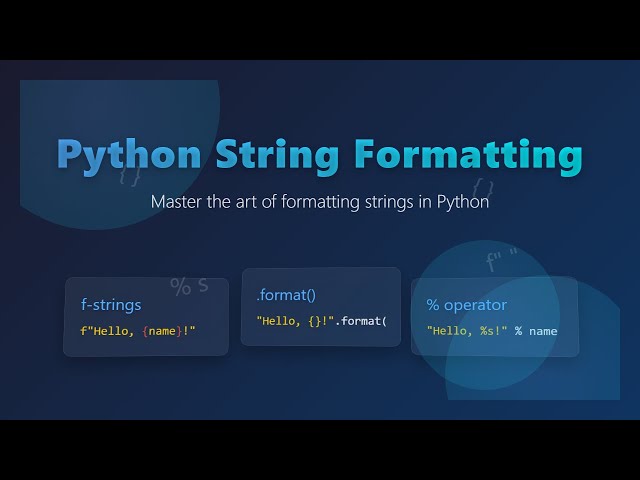 Python String Formatting: f-strings, .format(), and % Operator Explained!