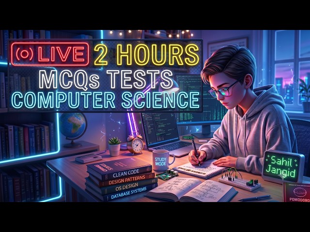 🔴 LIVE: 2 Hours MCQs Tests | Target 40%+ | Computer Science
