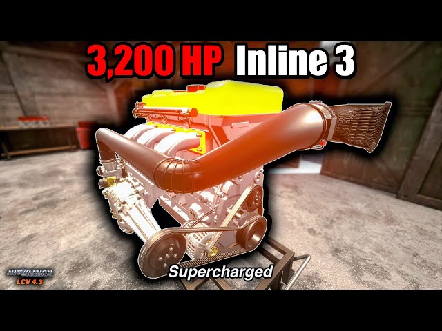 The Most Powerful, SUPERCHARGED I3 Engine! | Automation Game (LCV 4.3)