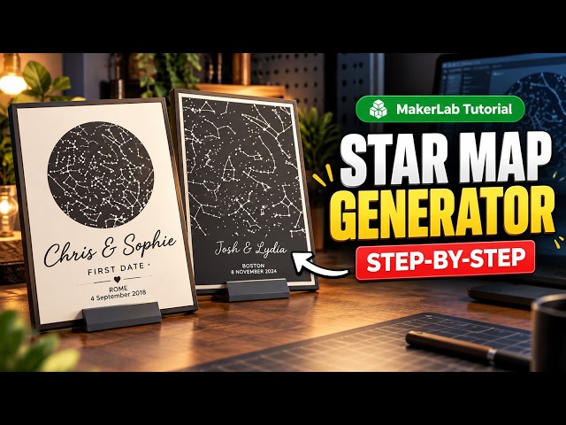 Turn Any Date Into a Custom Star Map | MakerLab Tutorial + Side Hustle Idea