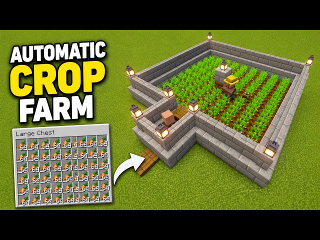 Minecraft Automatic Crop Farm Tutorial! 🌾 #shorts
