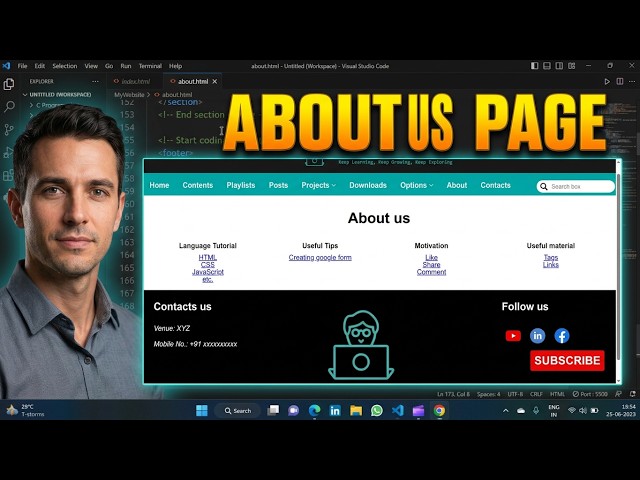 about us page kaise lagate hai | How to create About Us page in our website | Design About Us page