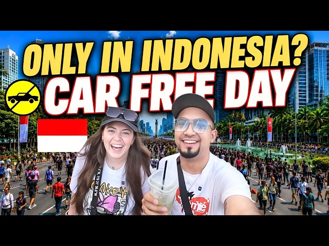 Car Free Day in Jakarta Surprised Us 🇮🇩 (England Has Nothing Like This)