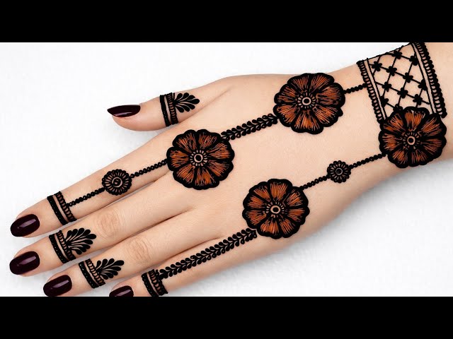 New Bridal Mehndi Design 2025 | Simple & Easy Back Hand Floral Mehndi | latest mehandi design 2026 
