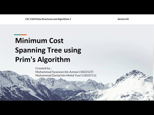 Minimum Spanning Cost using Prim's Algorithm