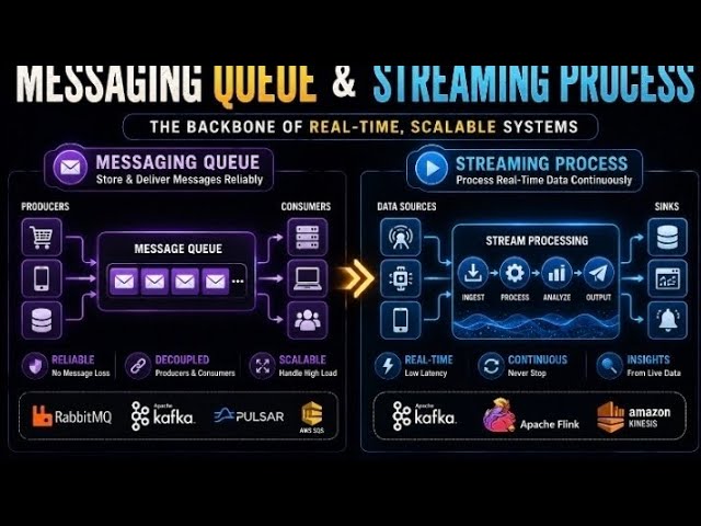 26. Messaging queue and streaming service | System designing basic 