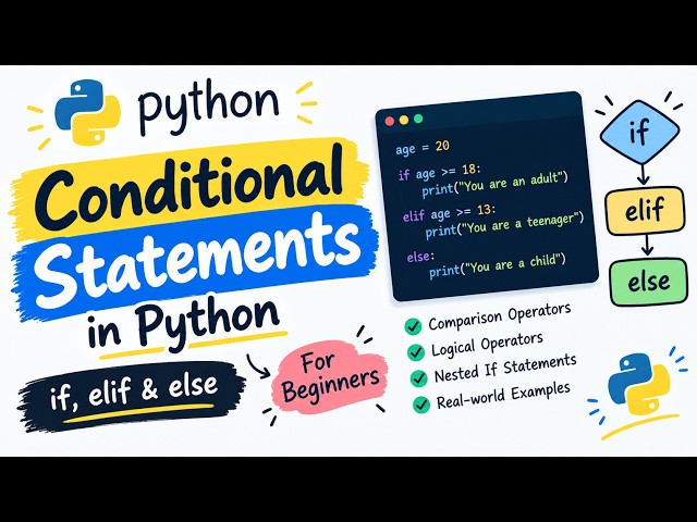 Master if-else in Python in10 Minutes 🚀 | Conditional Statements for Beginners