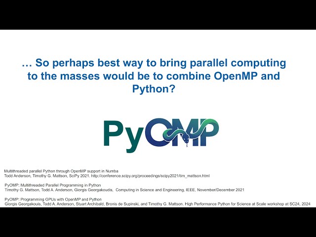 PyOMP: Writing HPC code in Python